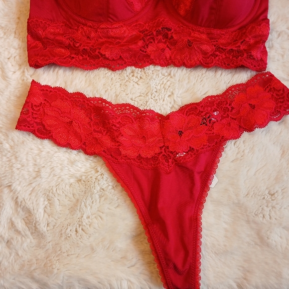 Adore Me Vibrant Pink Lace Bra Set (NWT) - Picture 11 of 13